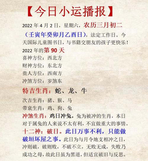 今日特吉生肖小运播报:今日特吉生肖小运播报最新消息