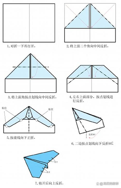高空滑翔纸飞机:高级纸飞机折法 滑翔机