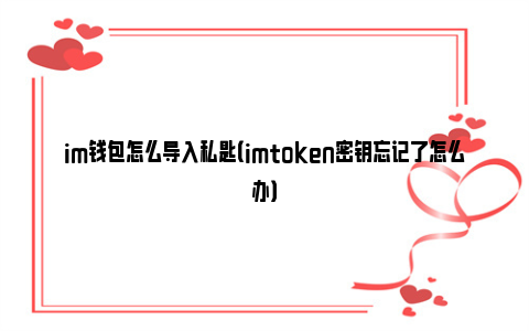 imtoken支付密码忘记了怎么办的简单介绍