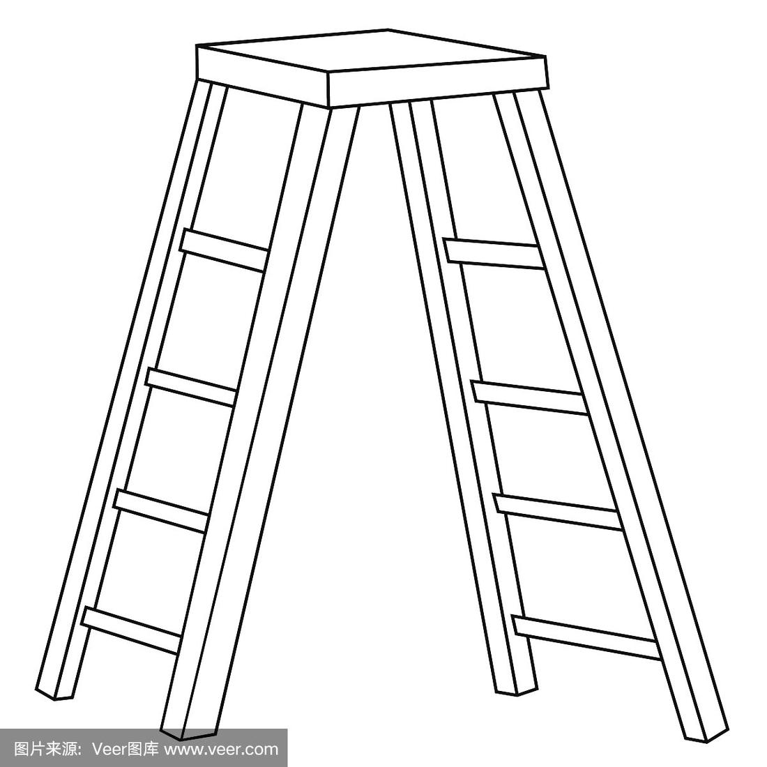 梯子图片简笔画，梯子图片简笔画大全