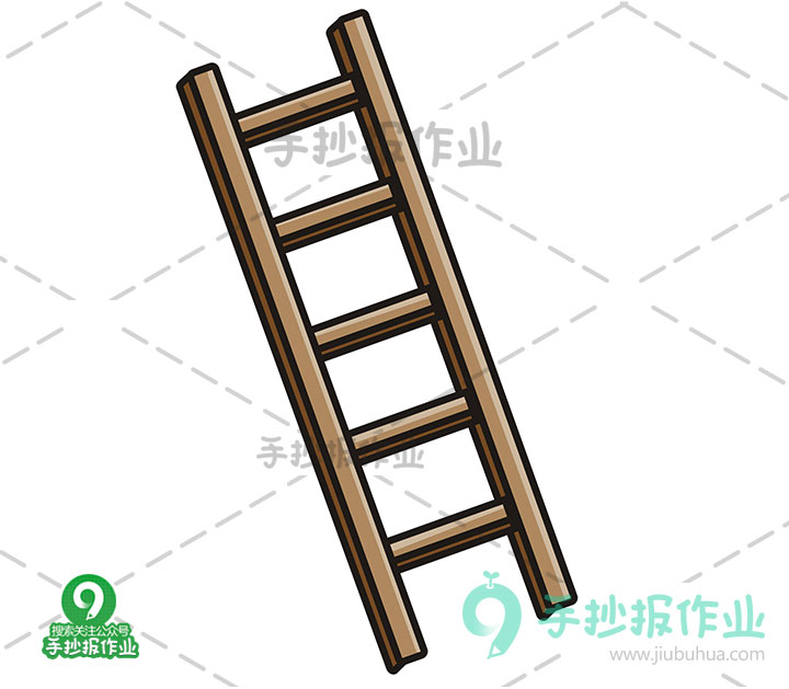 梯子的画法图片简单，梯子的画法图片简单又漂亮