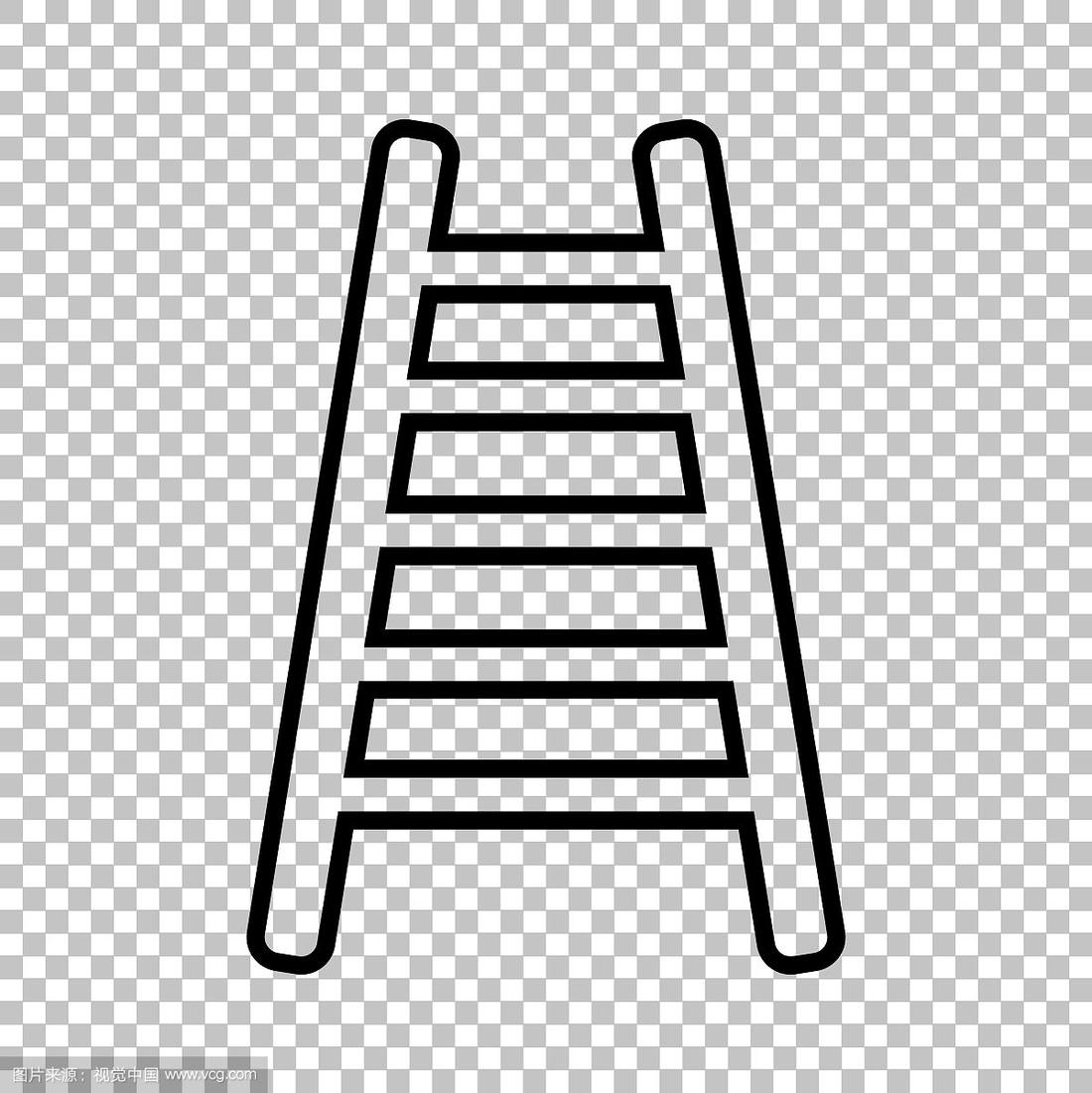 梯子简笔画，梯子简笔画 彩色