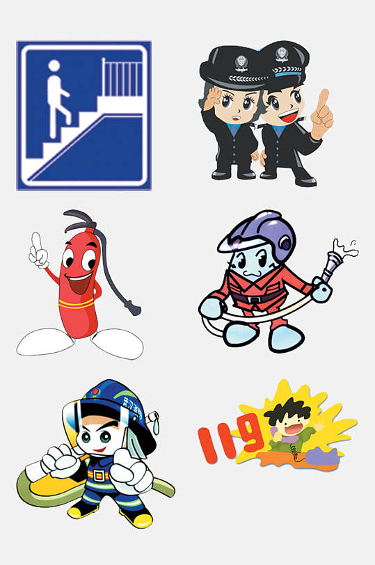消防梯子图片卡通图，消防梯子图片卡通图画