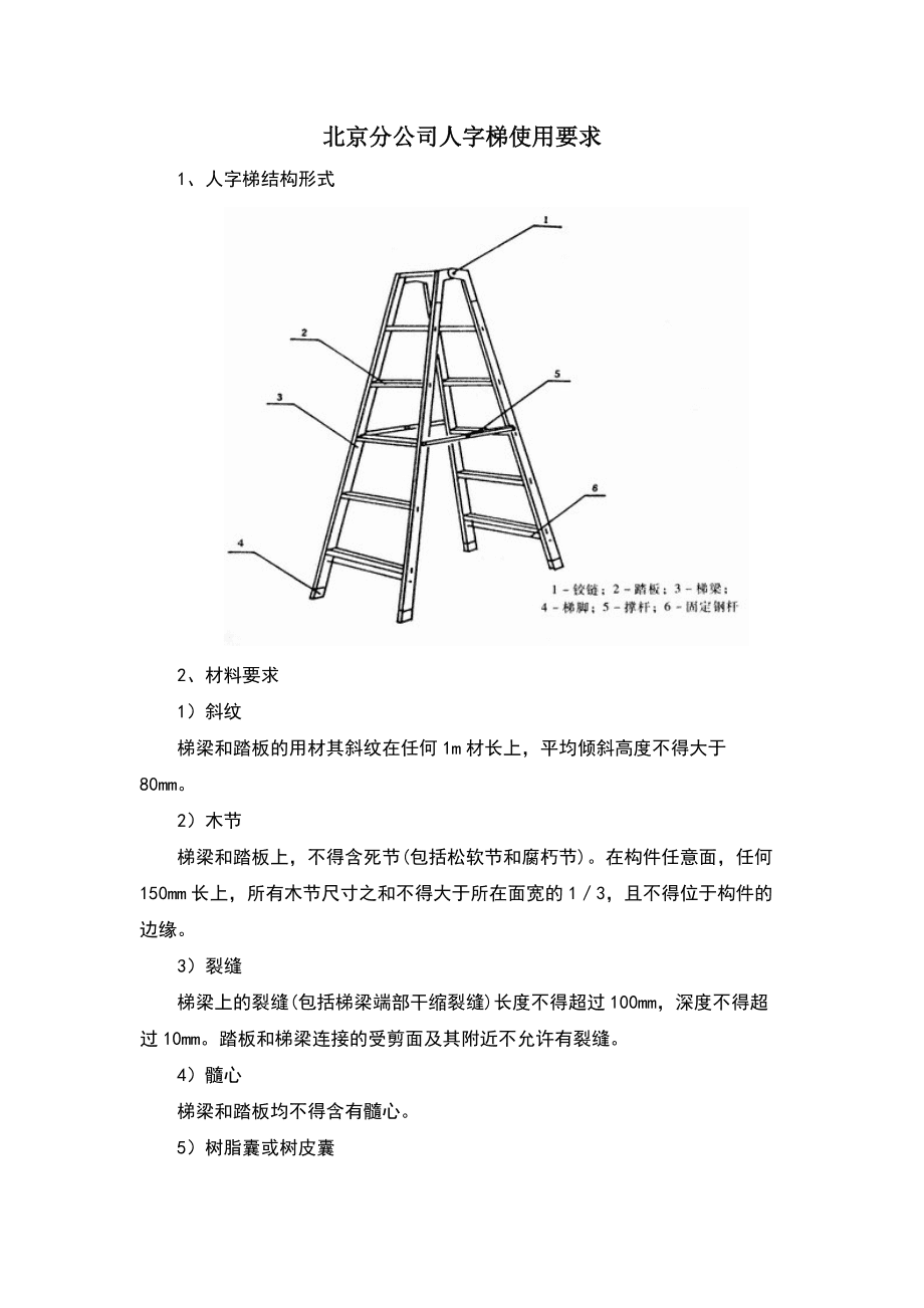 梯子结构图，梯子结构图解