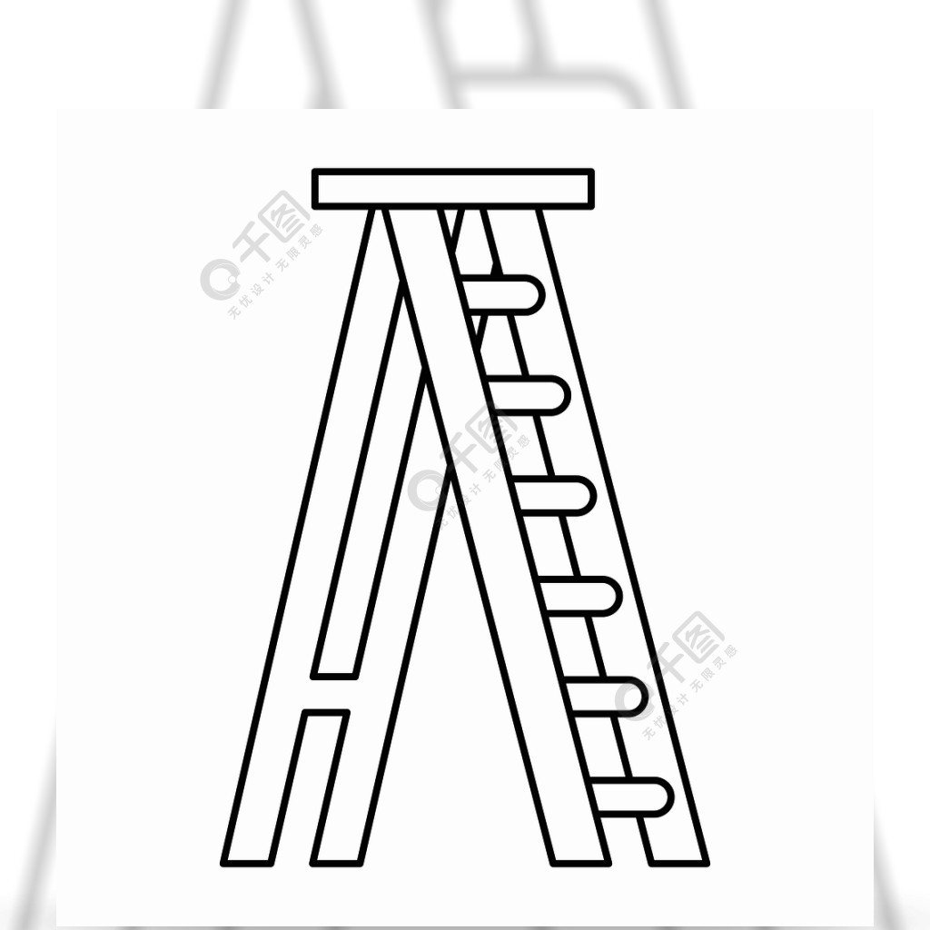 梯子的简单画法，梯子简笔画 儿童画