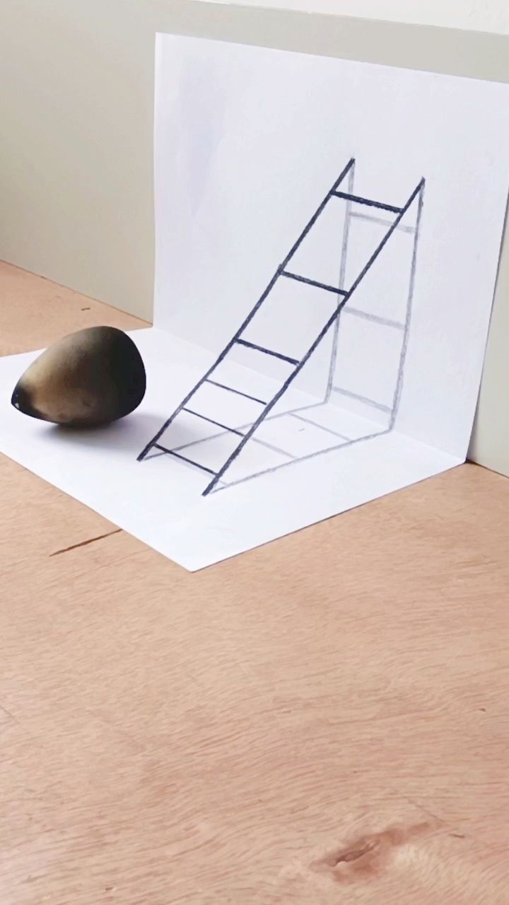 立体画梯子的图片，立体画的梯子怎么画