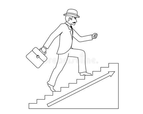 爬梯子简笔画图片，爬梯子简笔画图片可爱