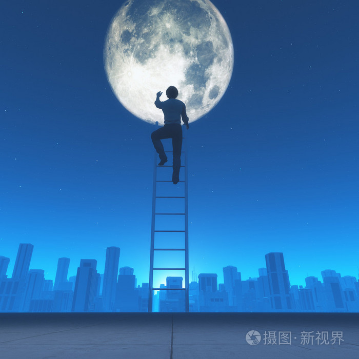 一个人爬梯子的图片，一个人爬梯子的图片大全