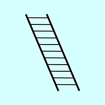 梯子简笔画可爱，梯子简笔画可爱图片