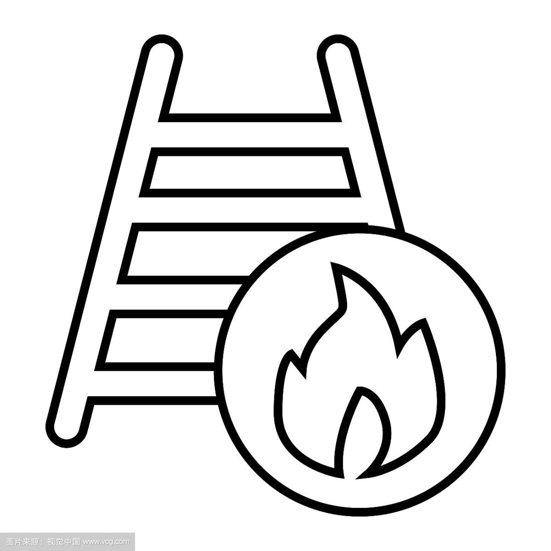 梯子简笔画图片可爱，梯子简笔画图片可爱版