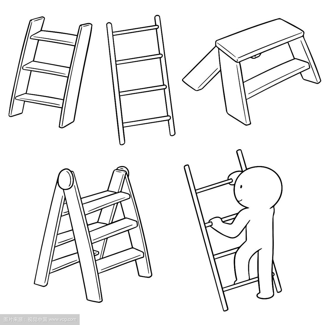 梯子简单画法，梯子简单画法视频