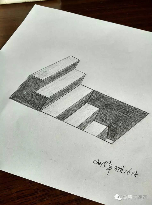 立体画梯子的图片,立体梯子的画法简笔画