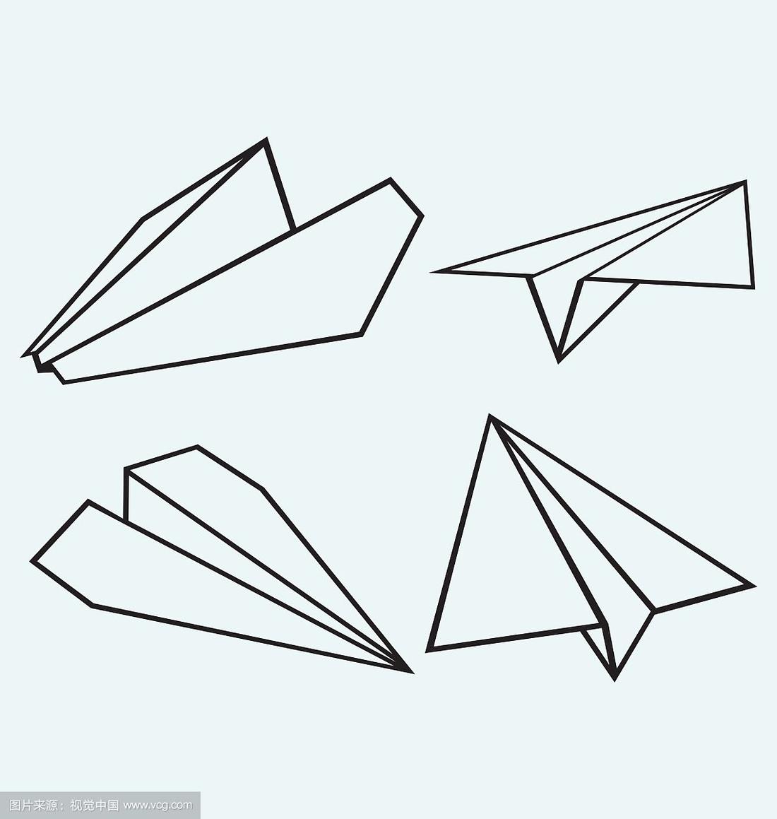 纸飞机简笔画教程,纸飞机简笔画简单又漂亮
